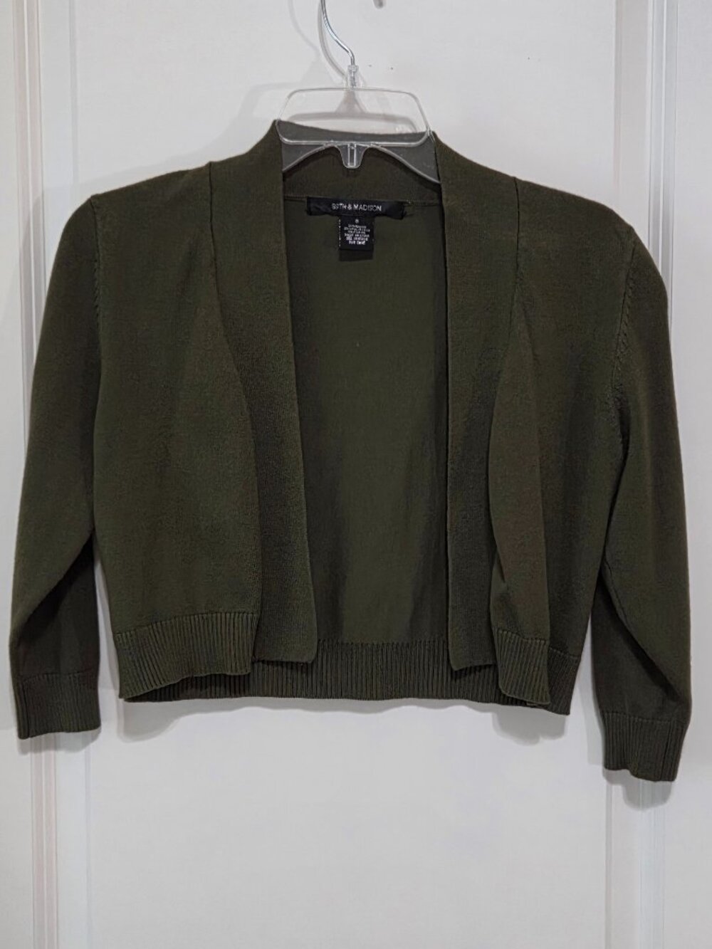 89th & Madison Green Shrug Sweater, S